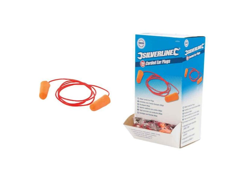 Silverline Corded Ear Plugs SNR 37DB 200pk