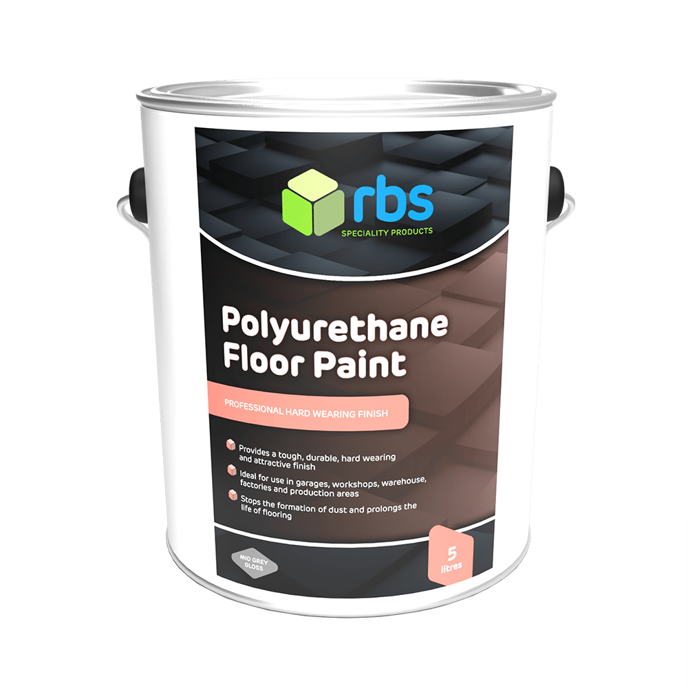rbs Polyurethane Floor Paint Mid Grey 5ltr